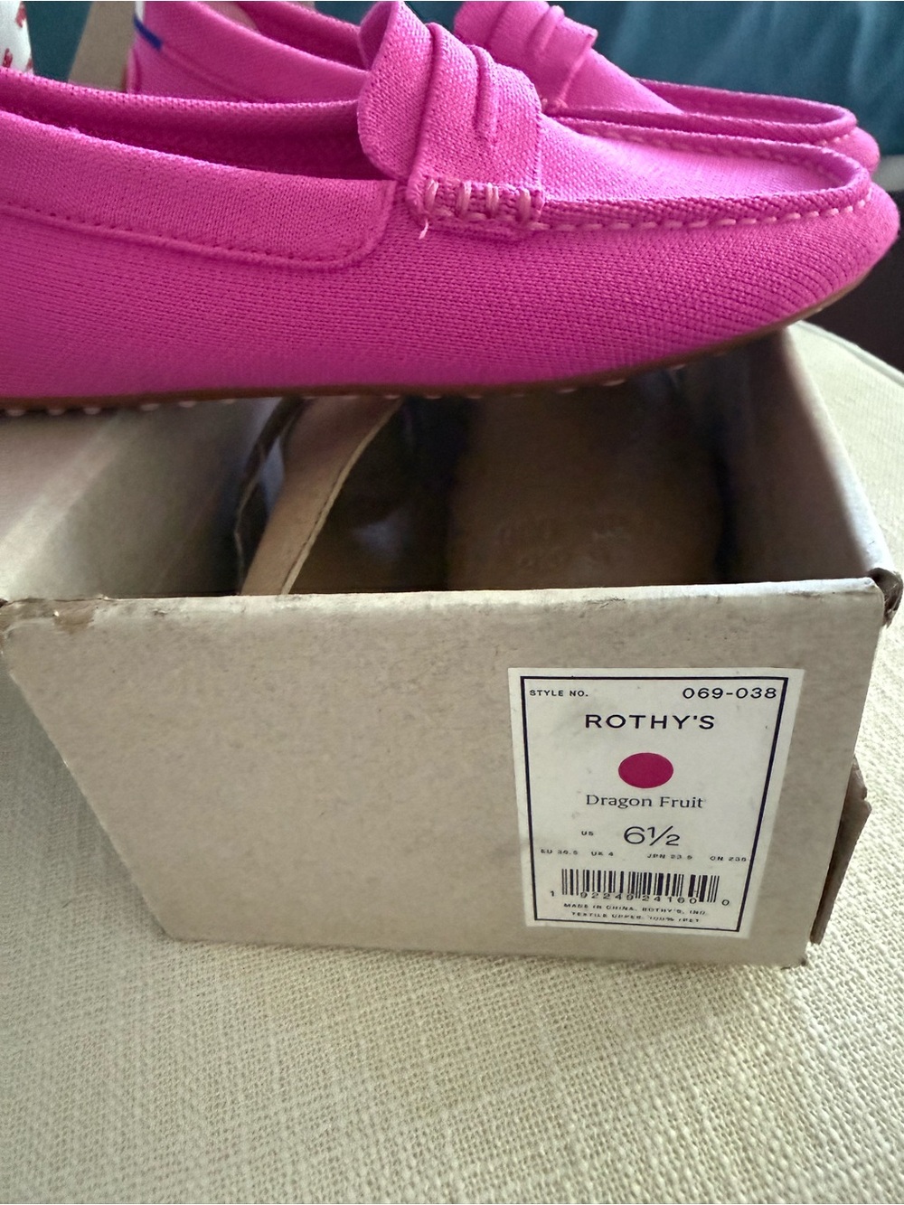 Rothy's Dragon Fruit Pink Driving Loafers